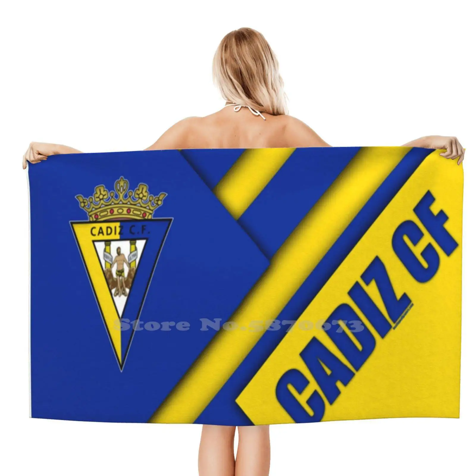 Cadiz Fc Personalized Soft Shower Towel Cadiz Mágico González Cádiz Hymn Type Composition Cádiz Football Team Mundial España 82