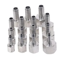 Stainless Steel Pipe Fittings 304 BSP Female Thread X Barb Hose Tail Reducer Pagoda Joint Coupling Connector