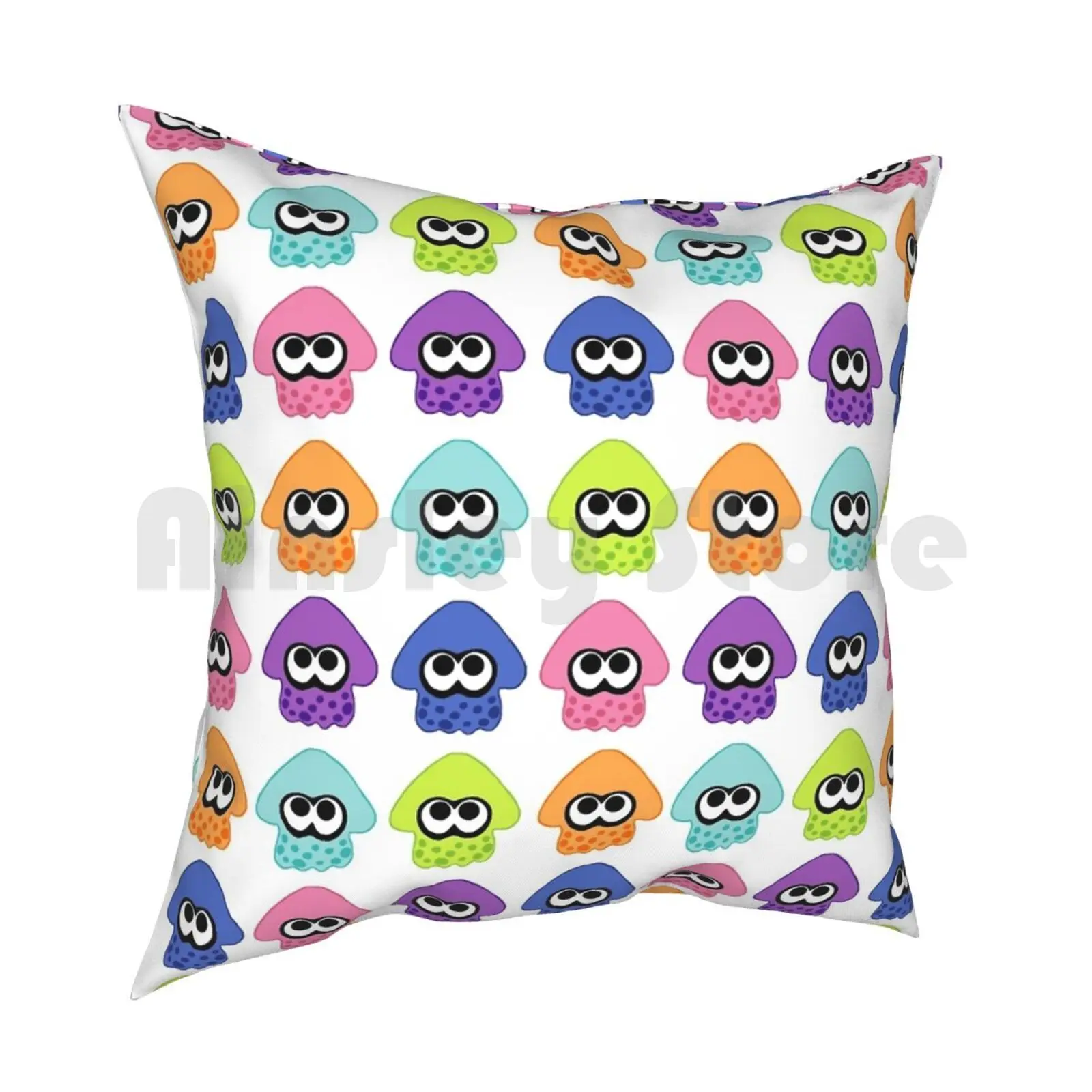 Splatoon 2 Squid Pattern Colours Pillow Case Printed Home Soft DIY Pillow cover Splatoon Splatoon 2 Squid Ink Inkling Spat