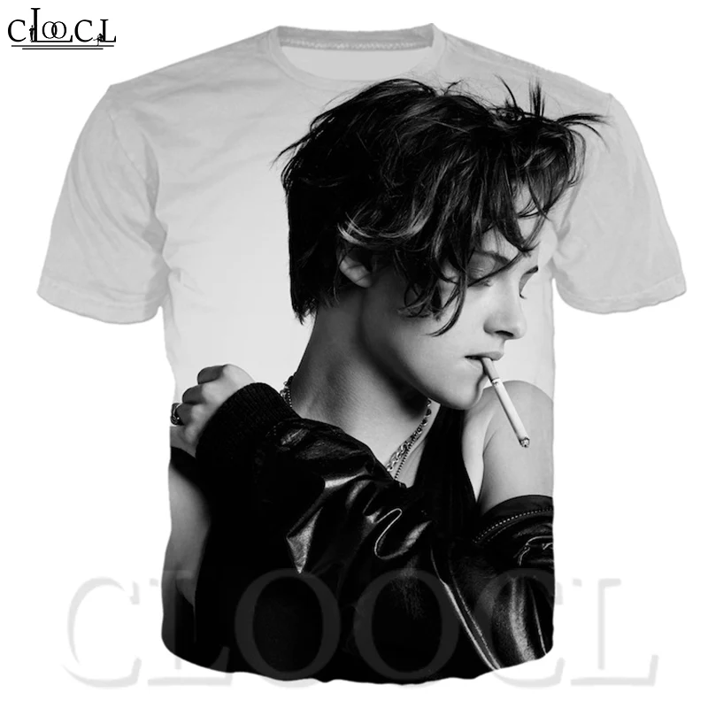  T-Shirt 3D Printing Unisex performer Kristen Stewart Men/Women Short Sleeve O-Neck T-shirt Summer Casual Tops