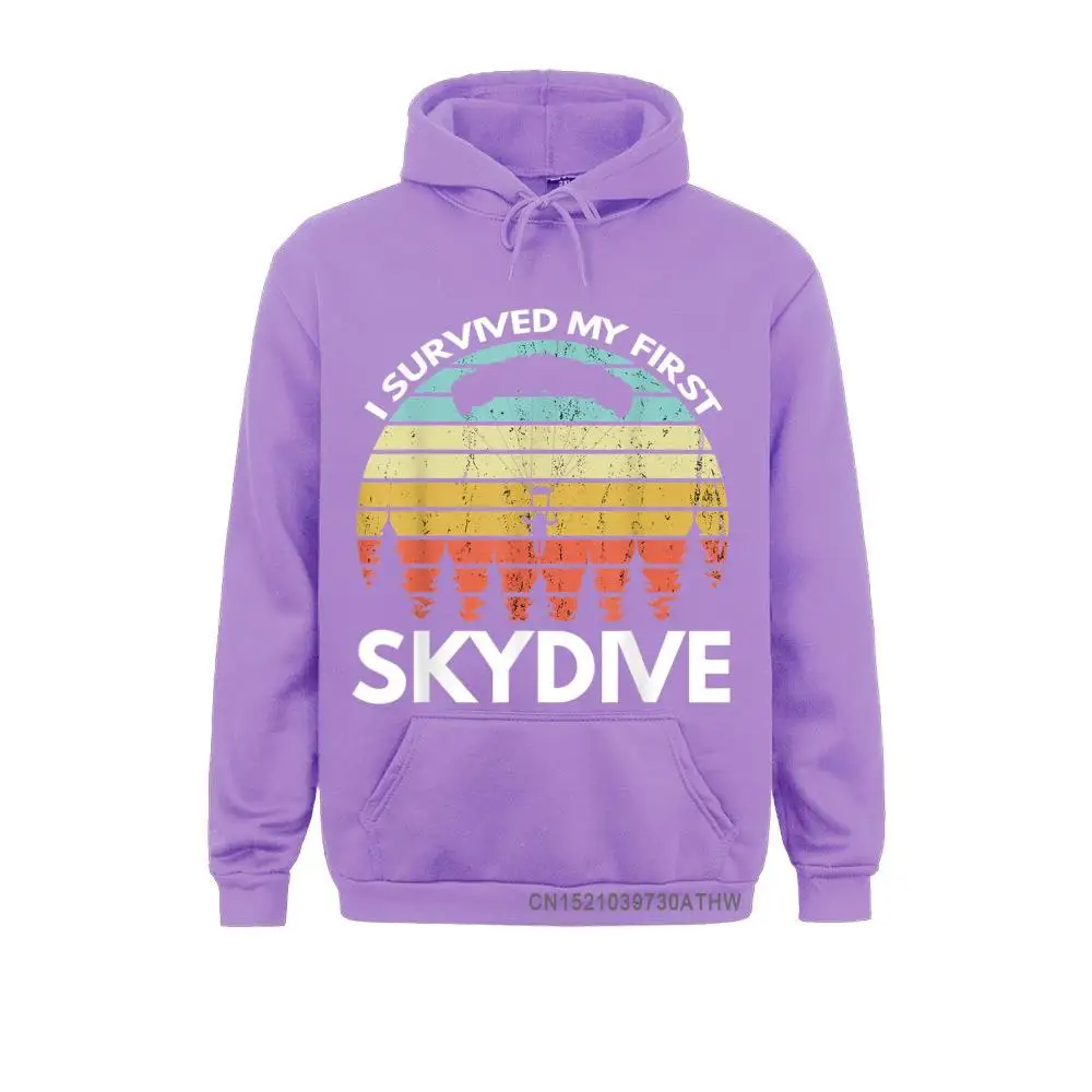 Hoodies Mother Day Women Men Sweatshirts I Survived My First Skydive Funny Skydiving Hooded Tops Europe Clothes Classic