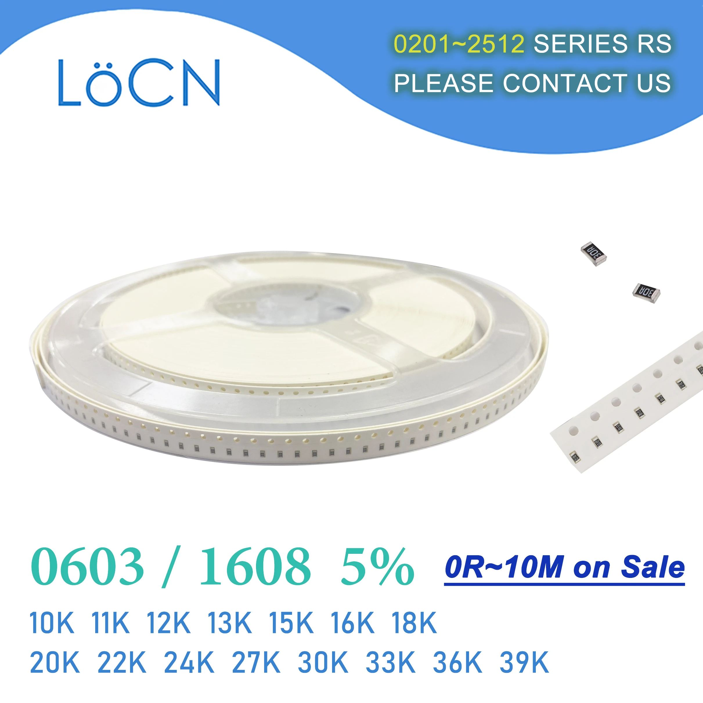 0603 J 5% 5000 Uds. 10K 11K 12K 13K 15K 16K 18K 20K 22K 24K 27K 30K 33K 36K 39K OHM resistencia SMD 1608 103 113 123 133 153 163 183