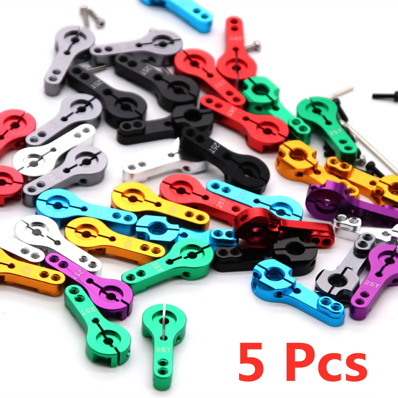 Wholesale 5pcs 25T M3 Metal RC Servo Arm Horn for Futaba Savox Xcore HL HSP HD Power MG995 MG996R E9001 Dropship