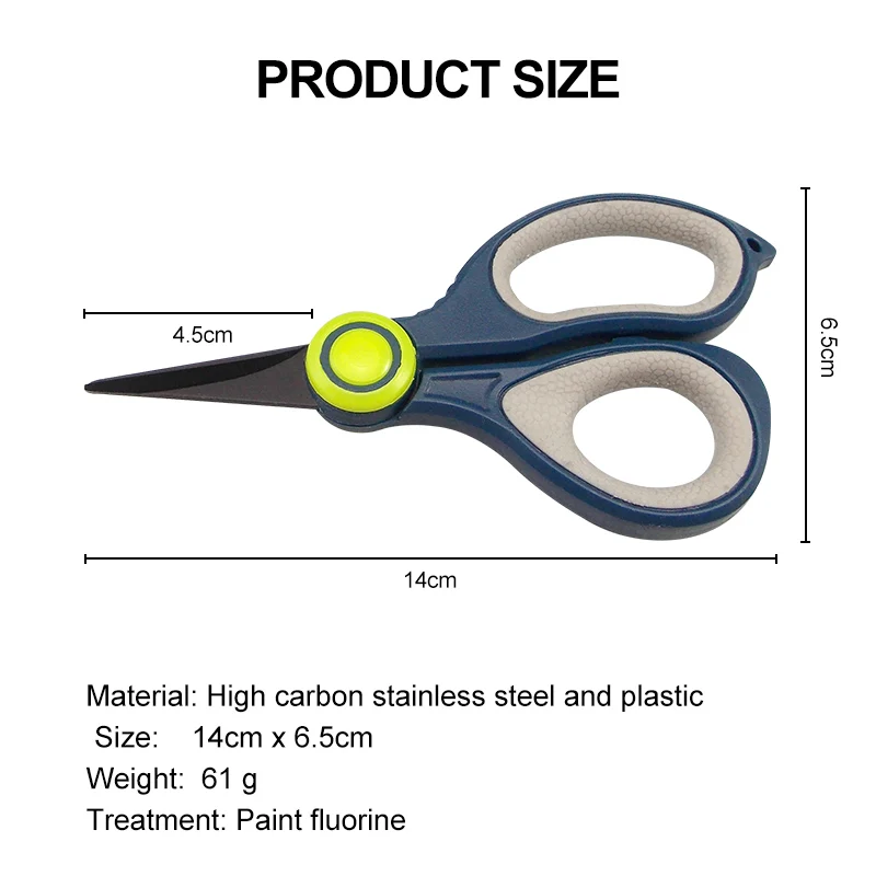 KESFISHING Fishing Scissor Plier Storage Case Lure Cutter 14cm Mini Fish Use Scissors Multifunction Portable Free shipping