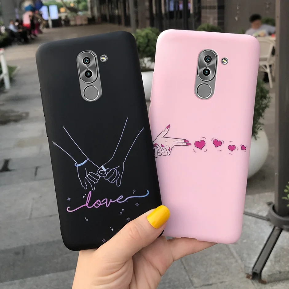 Silikonowe etui Candy do Huawei GR5 2017 Back Cover Lovely Heart Pattern Case do Huawei Mate 9 Lite Cases Couque Honor 6X Funda — zdjęcie 3