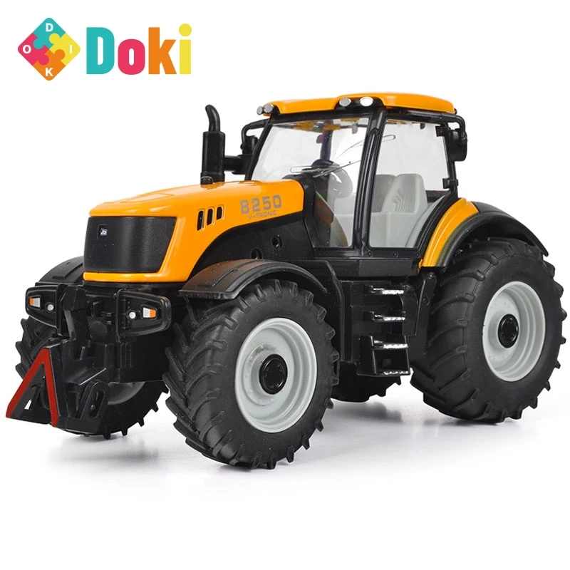 1:32 Alloy Farm Tractor Car Model Metal Diecast Toy Vehicles Collection Simulation Sound Light Car Toy Decoration Kids Car Gift