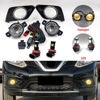 1 Set LED Fog light For Nissan X trail X-Trail T32 Rogue 2014 2015 2016 fog lights Switch Harness Cover wiring halogen fog lamps