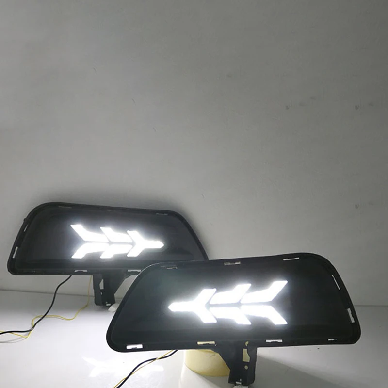 2 pcs LED DRL Driving Daytime Running Light With Turn Signal lamp for chevrolet cruze 2015 2016