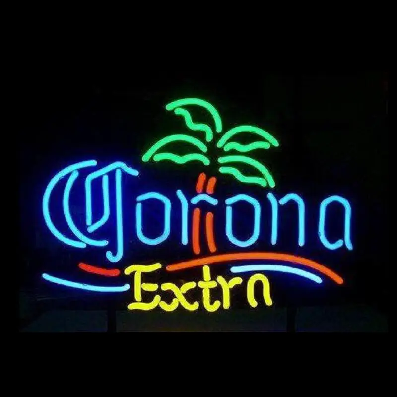 barra de cerveja de sinal de luz de neon de vidro extra corona personalizada 01