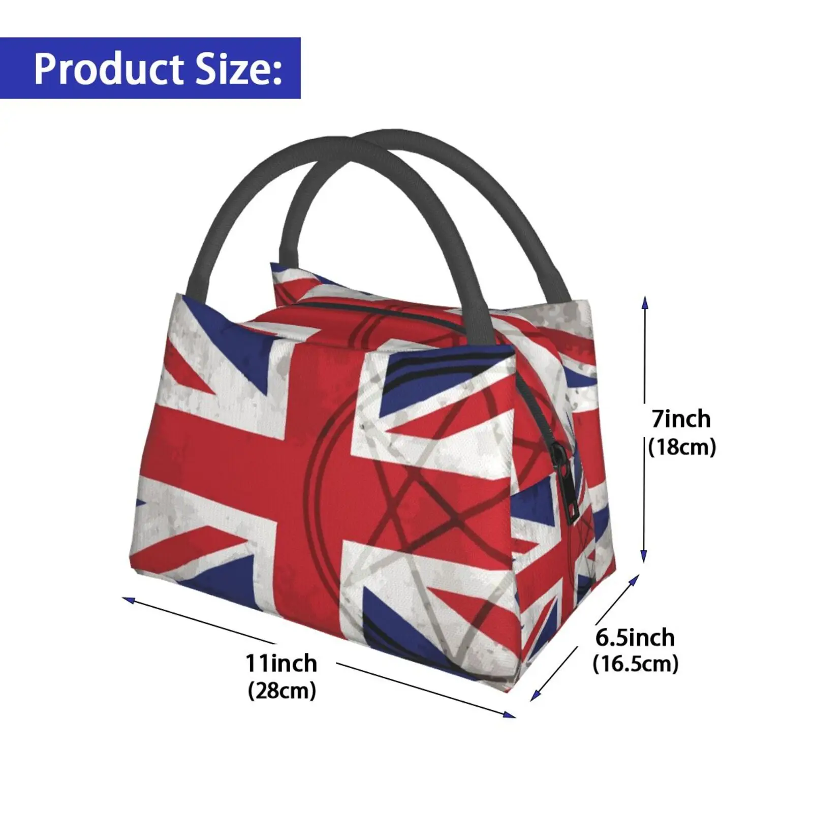 Cooler Lunch Bag Picnic Bag British Men Of Letters-Degraded Supernatural British Men Of Letters Bmol Union Jack