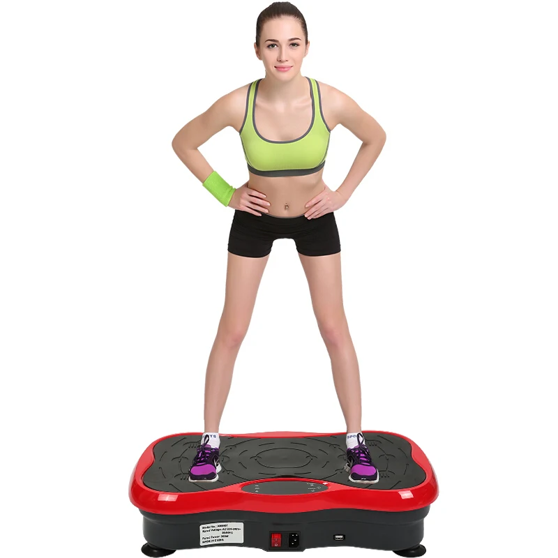 

Exercise Fitness Slim Vibration Machine Trainer Platform Body Shaper Resistance Band 120KG Max Bearing HWC