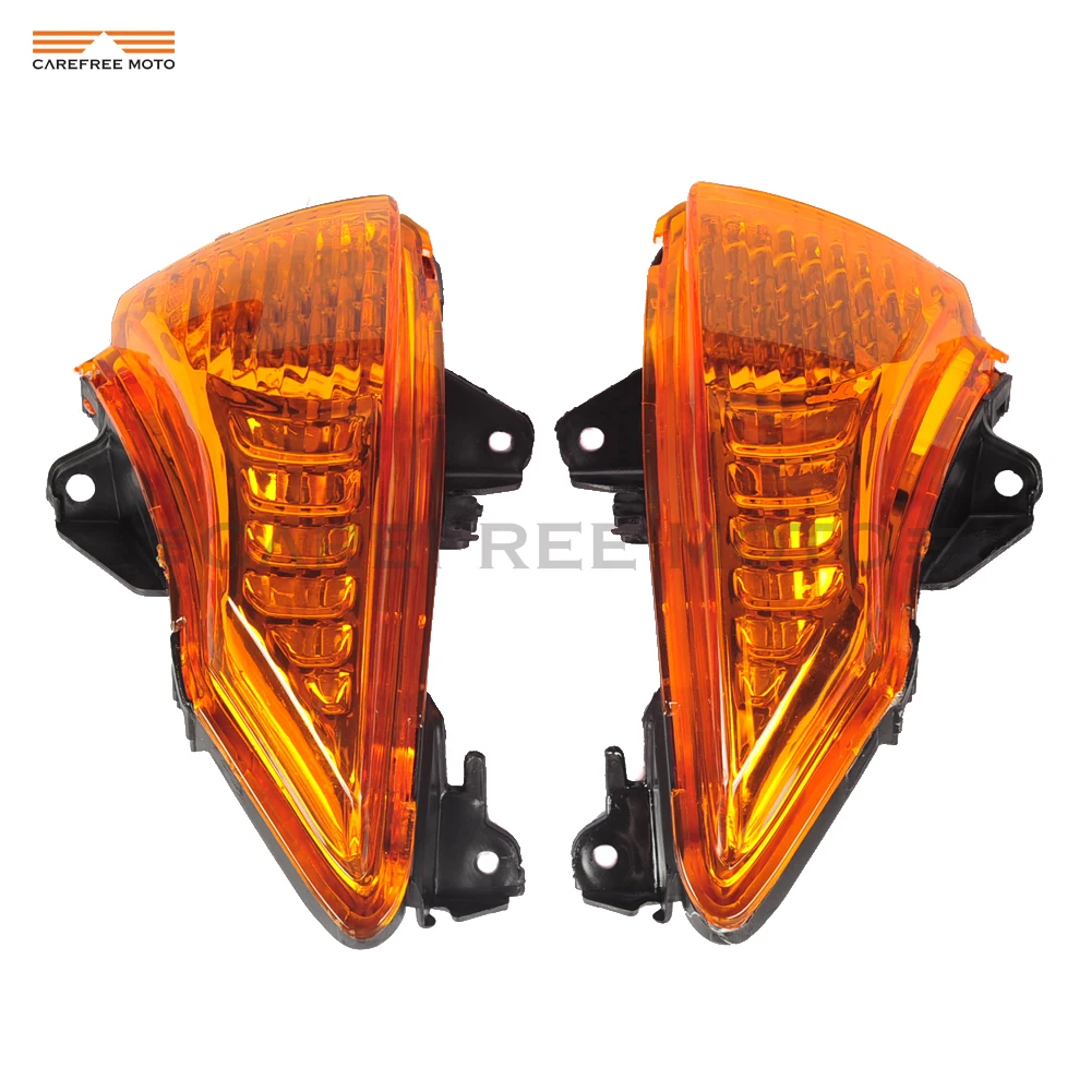 Orange Lens Motorcycle Turn Indicator Signal Light Case for Kawasaki NINJA ER6N ER6F ER6R 2009-2011