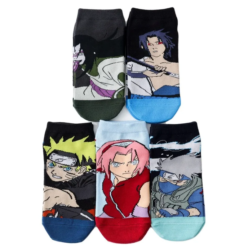 Naruto Socks sanime figure Kakashi Sasuke Orochimaru Sakura Ladies socks casual Cute socks kids socks Boy girl socks Gift socks