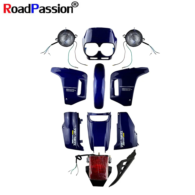 

MotorBIke Complete Painted ABS Plastic Injection Fairing Kit Bodywork Cowling Set Black & Blue For HONDA NX250 AX-1 AX1 AX 1