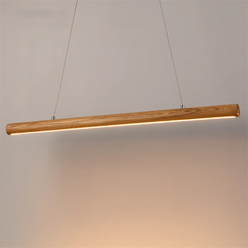 Lampe Led suspendue en bois au design nordique, luminaire décoratif d'intérieur, idéal pour un bureau, une salle à manger ou une cuisine