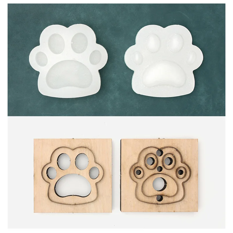 Dog Paw Cutting Die Modeling Mold Vegetable Tanned Leather Stereotype Handmade DIY Production 3D Cat Paw Decoration Ornaments