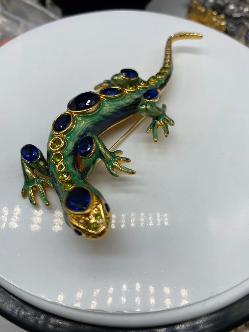 

European and American fashion franc color gecko series women's brooch