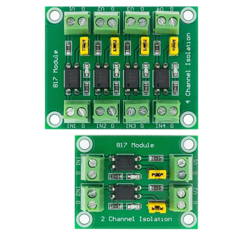 PC817 2 4-kanałowy transoptor Płytka izolacyjna Konwerter napięcia Adapter 3,3 V do 5 V Moduł 3,6-30 V Sterownik Fotoelektryczny izolowany