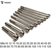 1Pcs Titanium Bolts Tapper Head Screw Silver M5 M6x10 15 16 18 20 25 30 35 40 45 50 55 60 70 75 85 125mm Fit motor bicycle car