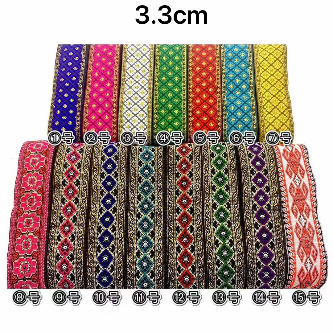 

3.3cm ethnic style folk style nation style jacquard ribbon,jacquard webbing,garment ribbon,shoes ribbon,bag ribbon,QC210526c