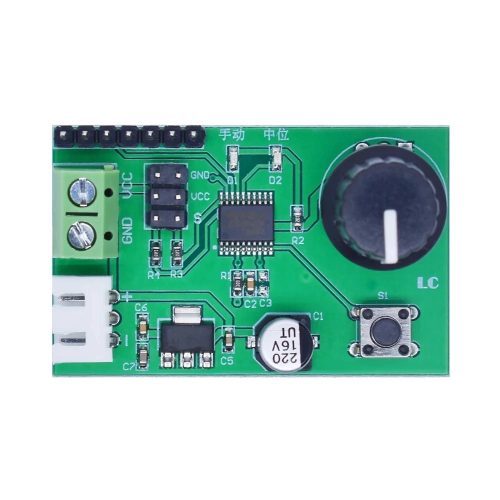 Imagem -03 - Dual Channel Serial Control Board Switch Mcu Steering Gear Depuração Módulo Botão Ajustável Mg995 Mg996 Sg90 Bit