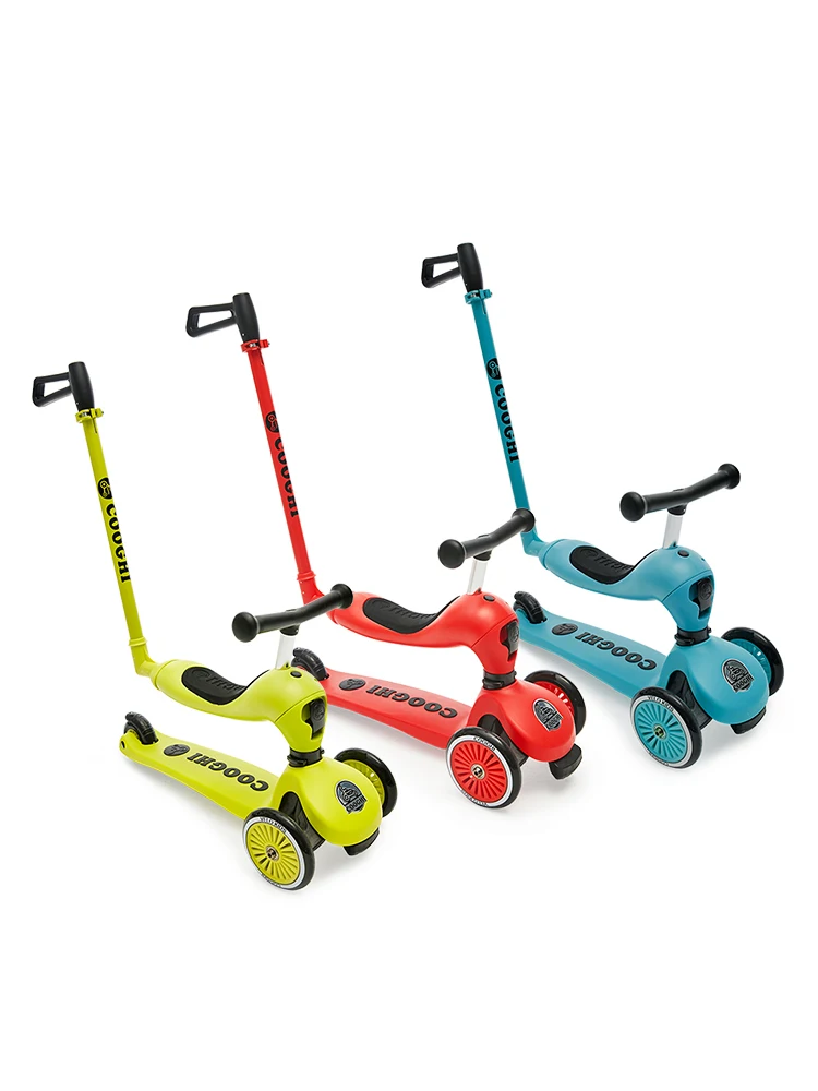 TT Three-in-One Children's Scooter 1-Year-Old Infant 2-6 Years Old Can Sit Riding Skating Baby Pulley