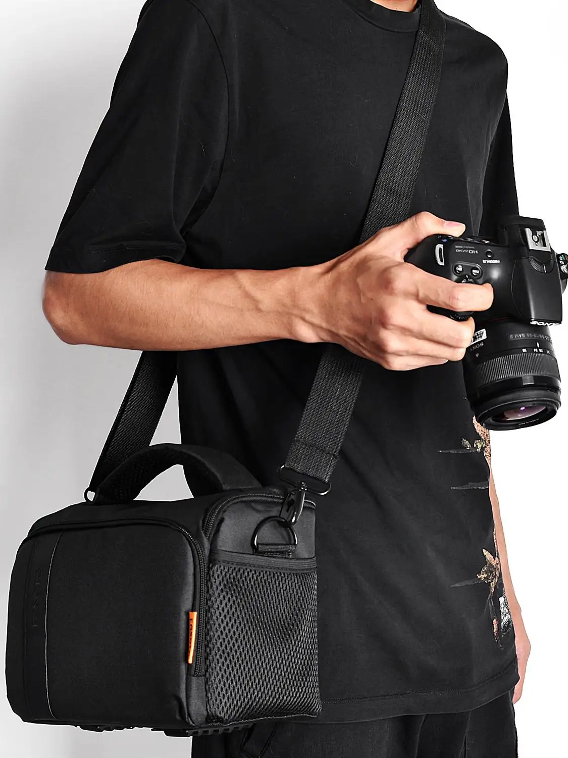 Fusitu Waterproof Nylon Shoulder Camera Bag DSLR Video Camera Bag For Sony Lens Pouch Bag Canon Nikon B500 P900 D90 D750 D7000