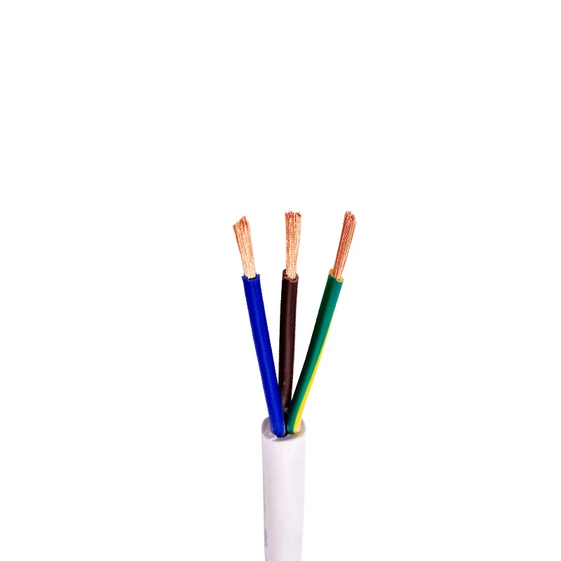 Pure Copper Soft Sheathed Wire 2 3 4 5 Cores 18 17 15 20 AWG 5Meters PVC Control Cable RVV White Signal Wire