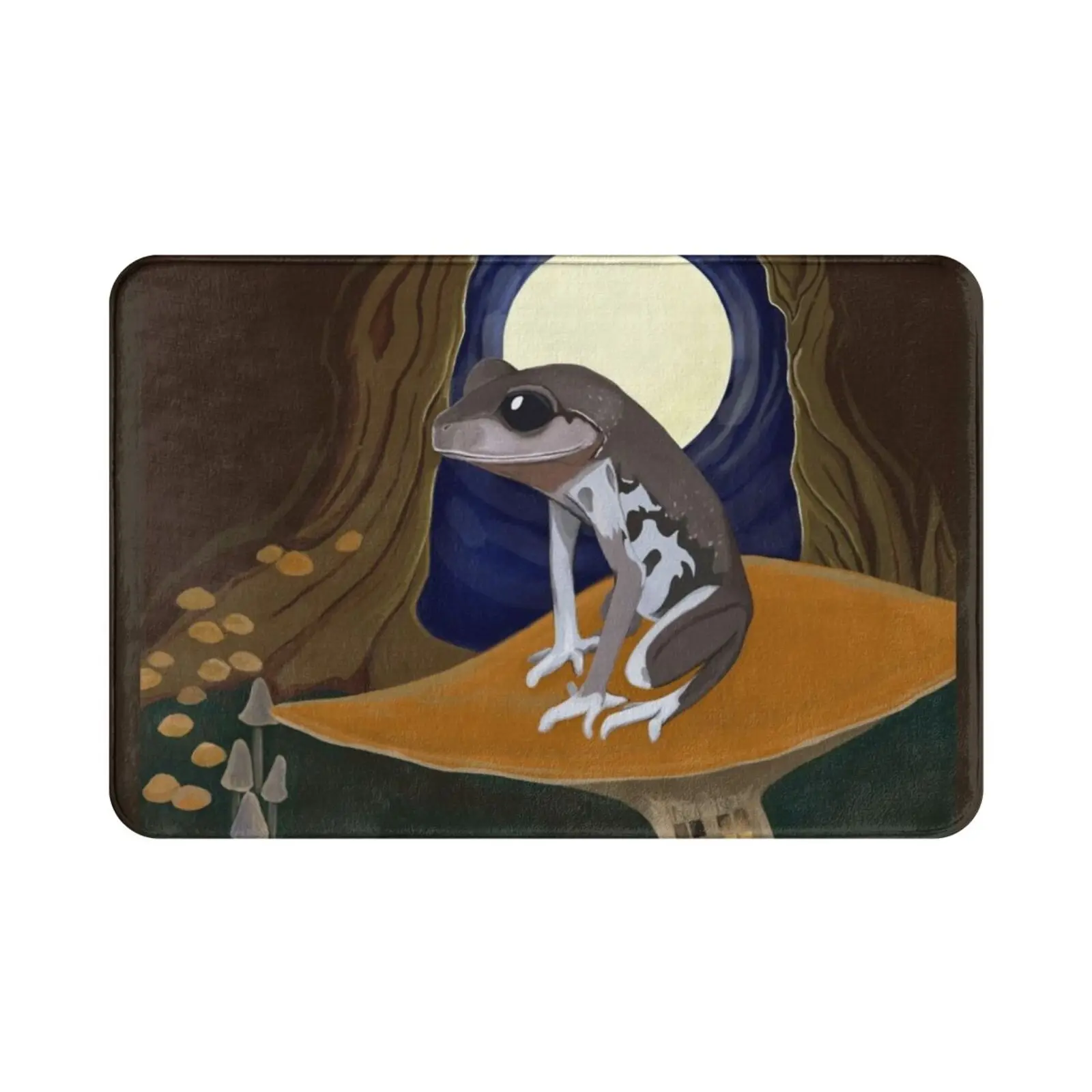 

Грибная деревня Ковер Коврик Подушка Мягкая Нескользящая Лягушка Гриб Лес Лес Пол Деревья Дерево Оранжевый Зеленый Темный