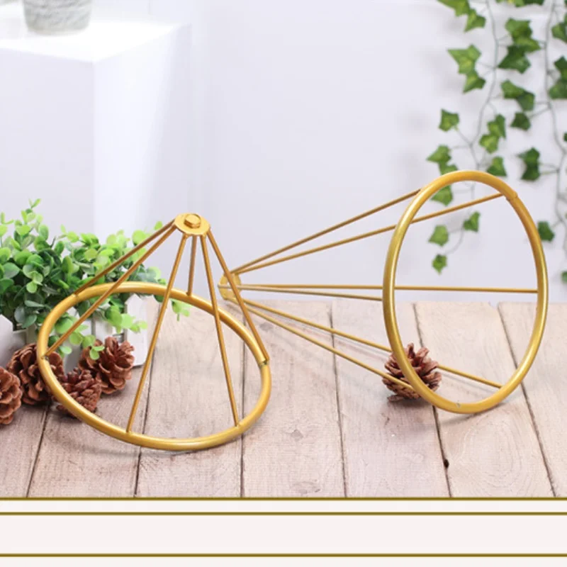 Gold/ White Flower Vases, Metal Stands, Road Lead, Wedding Centerpiece, Flowers Rack, Event Party Decoration, 50cm