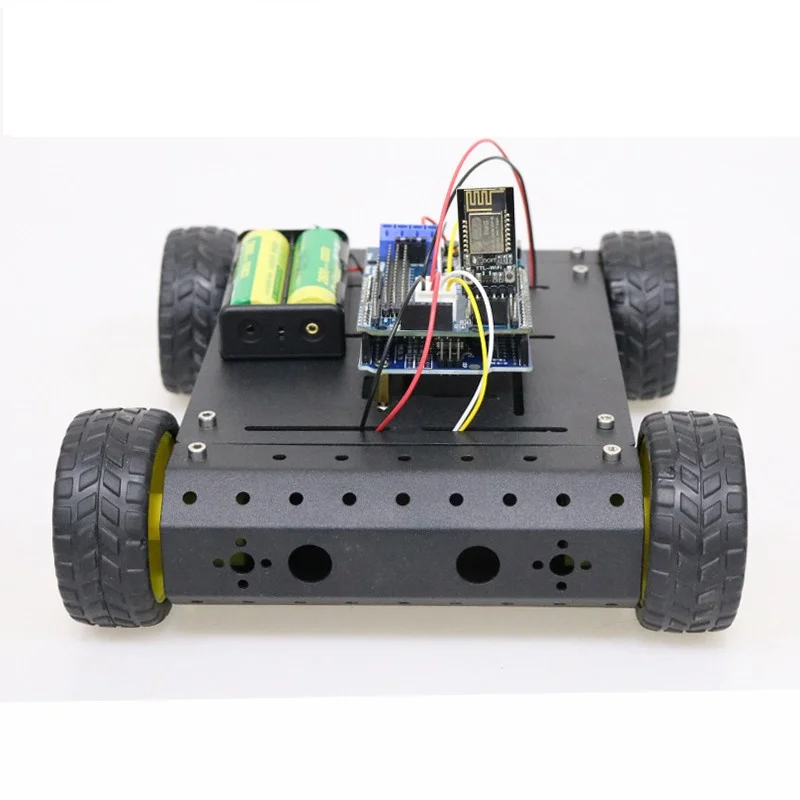 WiFi/Bluetooth/Control de mango C400 RC 4wd chasis de coche inteligente con placa R3 + Placa de controlador de Motor de carretera 2/4 para Arduino DIY Robot