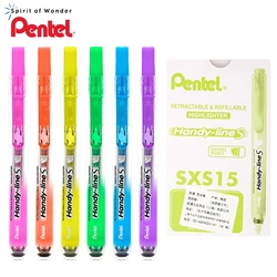 1pcs Pentel SXS15 LifeMaster Pentel Handy Line S Highligter Marker Retractable Refillable