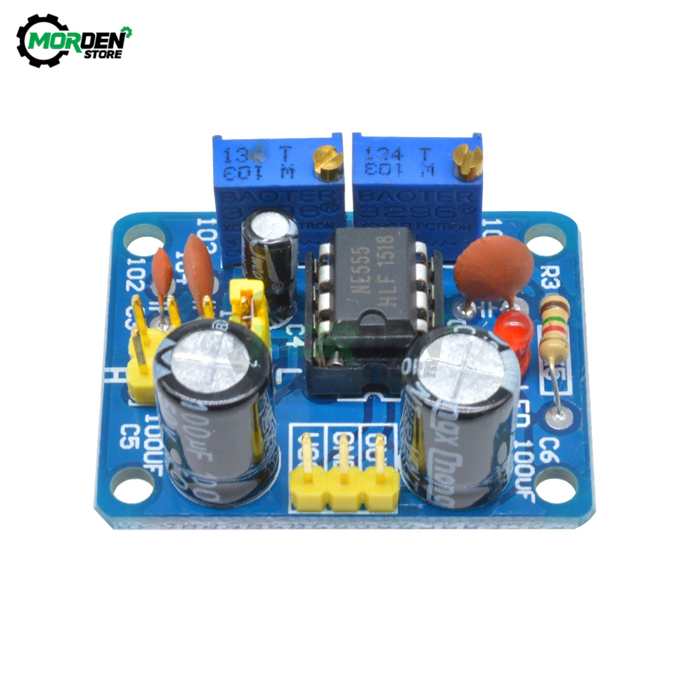 NE555 Pulse Generator Module Duty Cycle Square Wave Rectangular Wave Signal Generator Adjustable 555 NE555P Board DIY