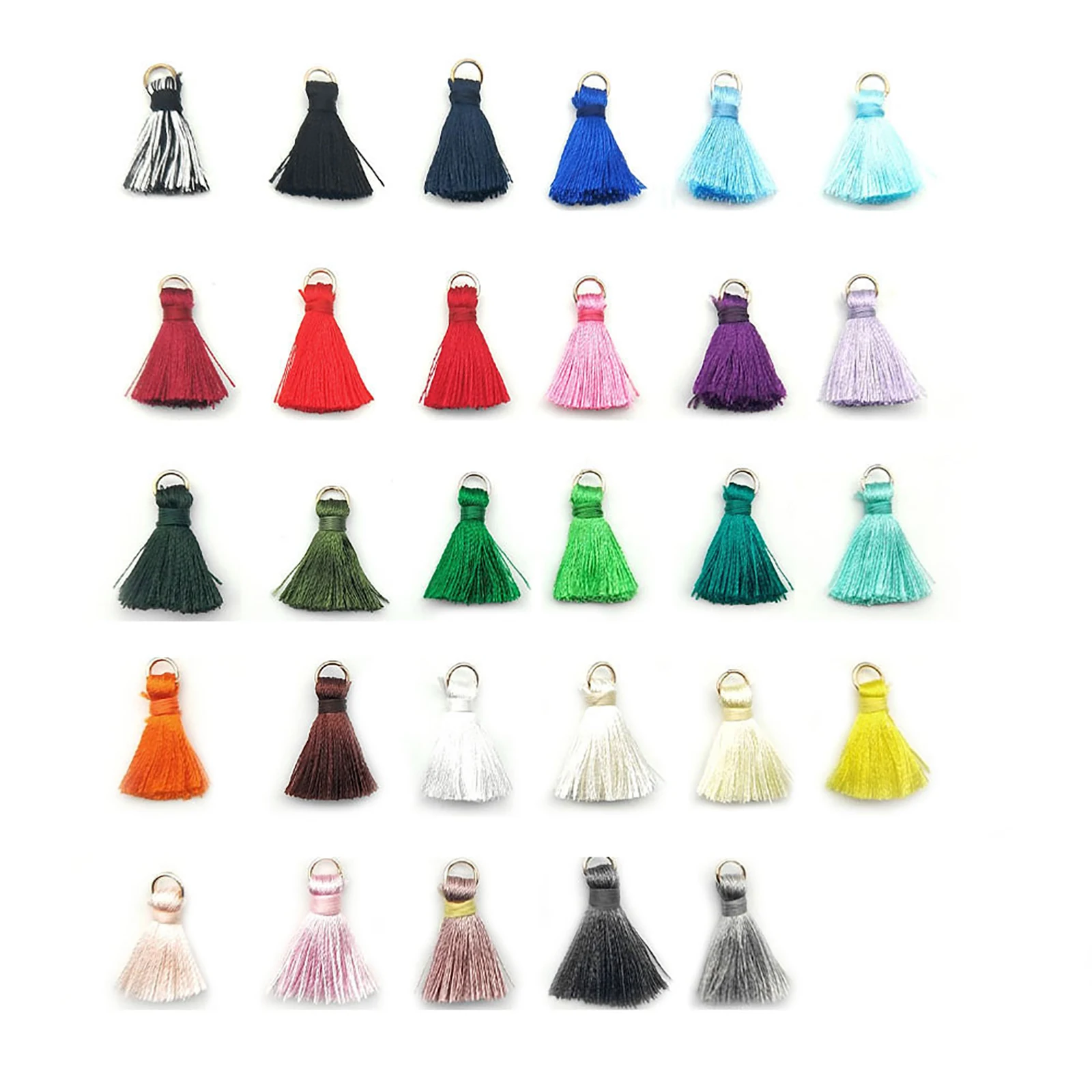 10pcs Polyester Tassels Charms Mini Tassel Pendants For Jewelry Making Supplies Bracelet Necklace Findings Components Materials