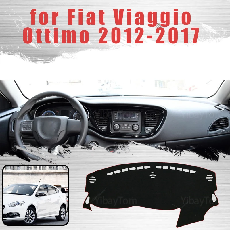 Car Dashboard Cover Dash Mat for Fiat Viaggio Ottimo 2012-2017 Auto Non-slip Sun Shade Pad Carpet