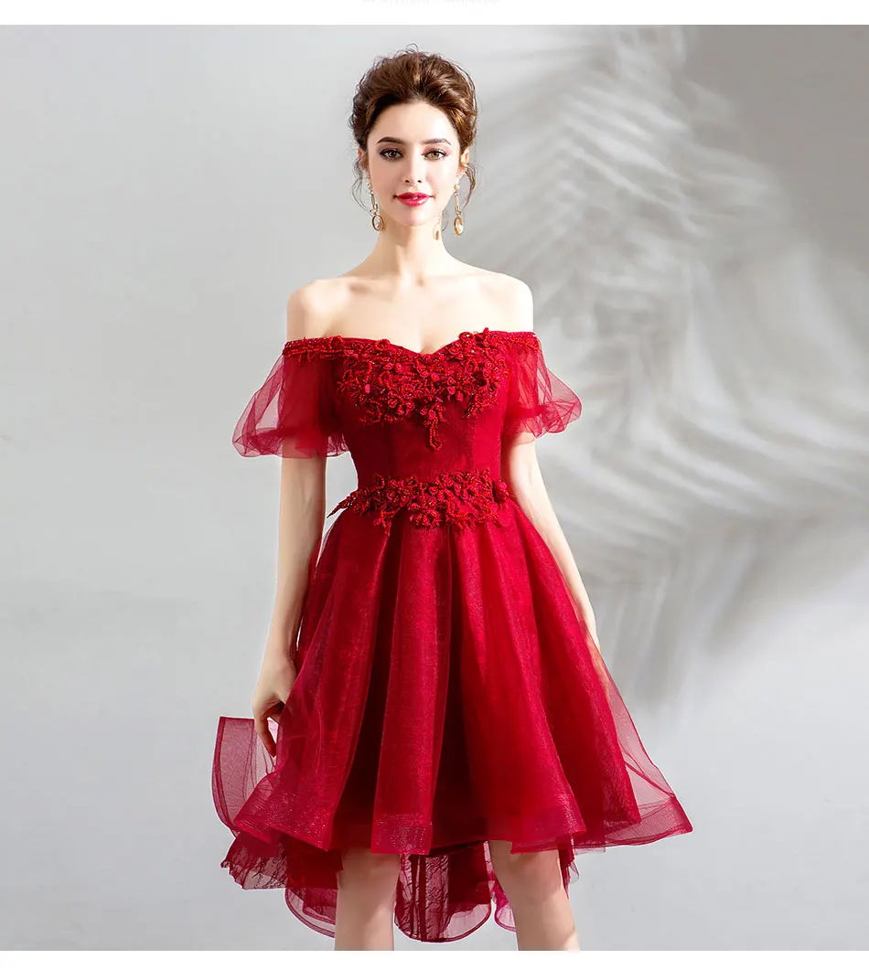 

Red Sweetheart Homecoming Dress Short sleeves Dress Lace Appliques Prom Vestidos De Fiesta Formal Special Occasion Plus