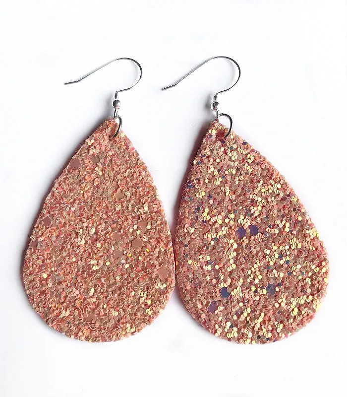 Hot Fashion Glitter Teardrop Leather Earrings for Women Girl  Design  Big Statement Earrings Wholesale