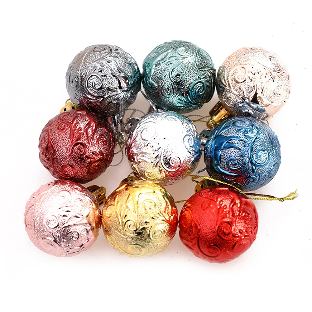 24/12Pcs ต้นคริสต์มาสตกแต่ง Xmas Ball สีแดงสีแดงแขวนต้นไม้จี้ Home Party ตกแต่งสำหรับ2021ใหม่ปี Navidad