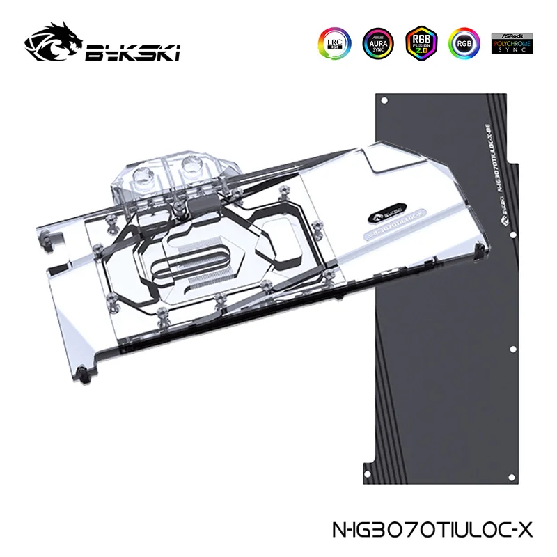 Bykski Water Cooler For Colorful iGame Geforce RTX 3070 Ti Advanced，Ultra OC 8G Block With Back Plate ,N-IG3070TIULOC-X