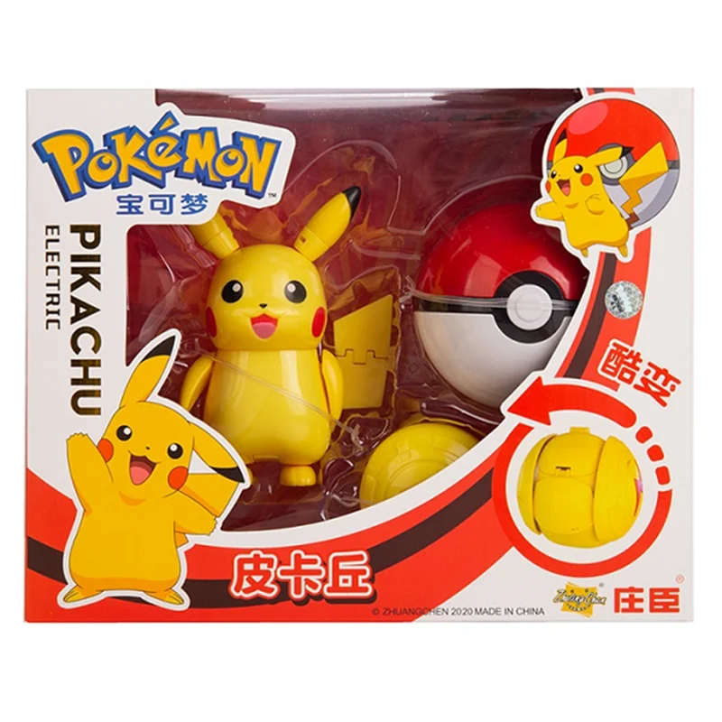 Pokemon Figuren Echte Originele Doos Pikachu Mewtwo Charizard Pocket Monster Pokeball Action Vervorming Speelgoed Model Childre Gift