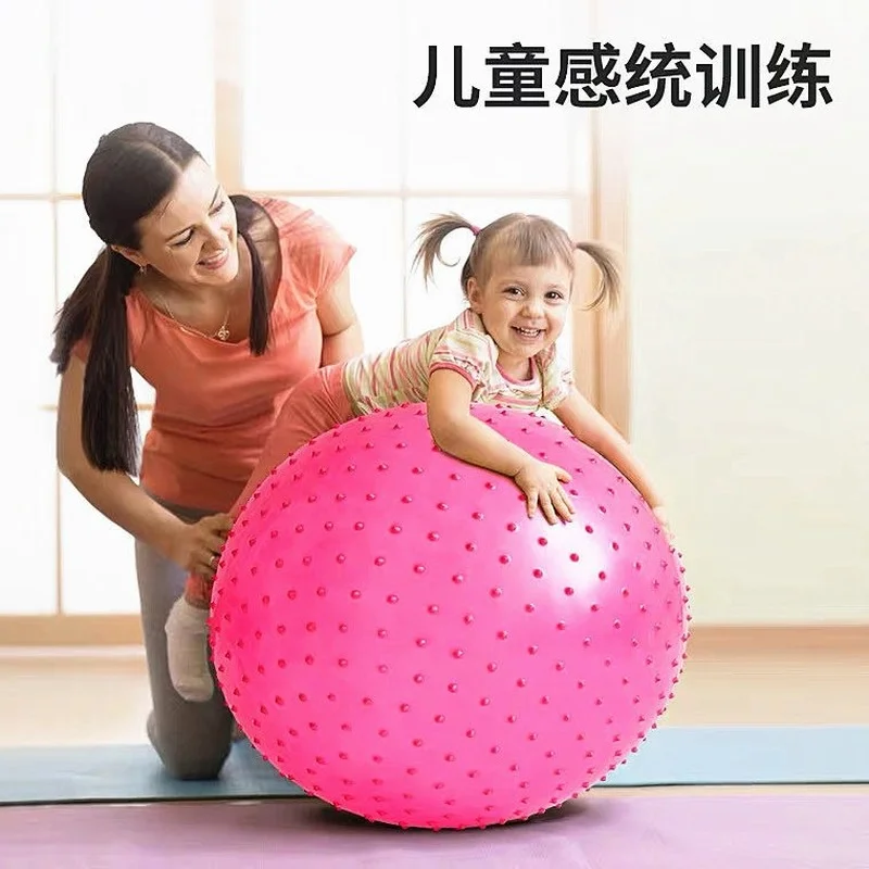 45CM Barbed Massage Ball Sports Yoga Balls Point Fitness Gym Balance Fitball Exercise Pilates Workout