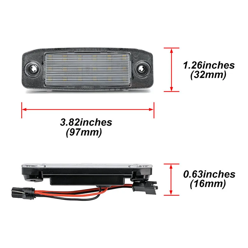 For Kia Borrego 08-14 Mohave 08-09 Opirus 02-11 Amanti 07-10 Carens FG RP Sorento XM SMD Led License Plate Lights Error Free