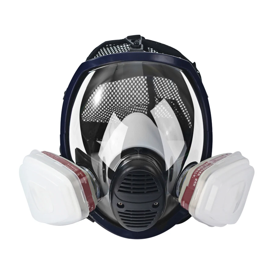 Full Gas Mask 6800 Respirator 6001 Filters Full-Face Hooded Acid Organic Silicone Vehicle Car Painting Pesticide Spray Chemicals