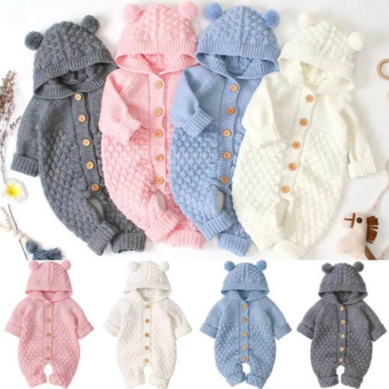 

Emotion Moms Winter Baby Rompers Baby Clothes Thermal Newborn Baby Sweater Romper Long Sleeve Infant Jumpsuit