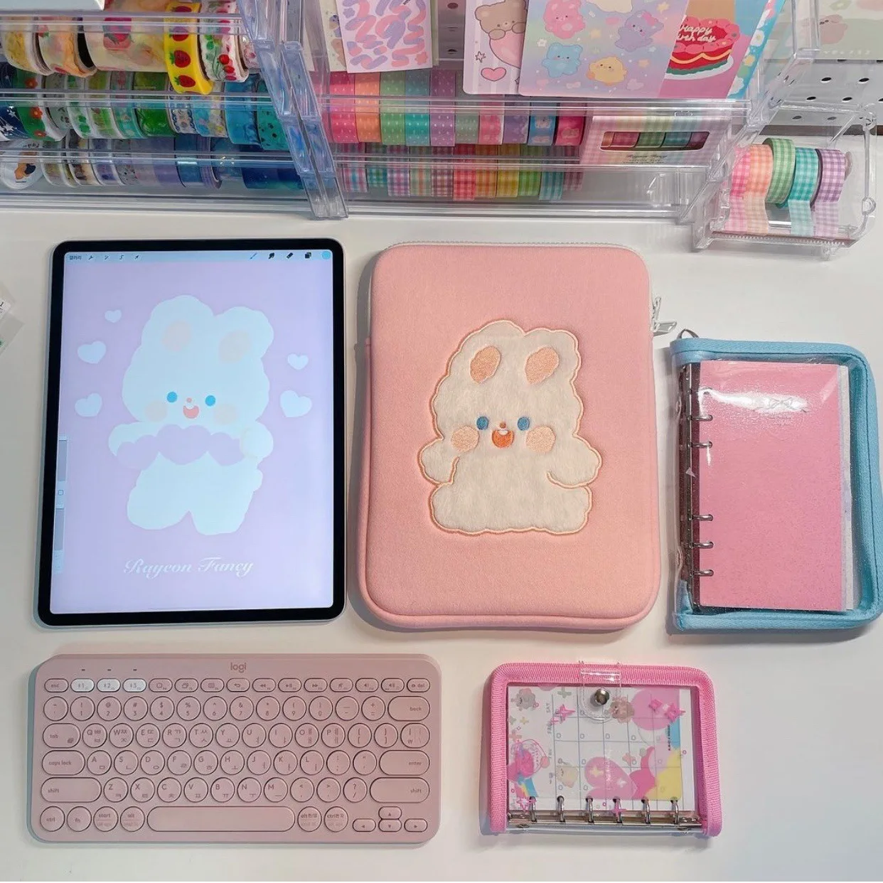 

14 15 16 Inch Cute Rabbit Laptop Computer Bag for Macbook Air 13.3 Ipad Pro 11 12.9 Mini 6 Air 4 Protective Cover Portable Pouch