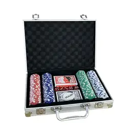 200 Piece Poker Chip Set - 11 Gram Texas Holdem Game Set With Pokers Bargaining Chips Dices Aluminum Case  For Entertainment Gam