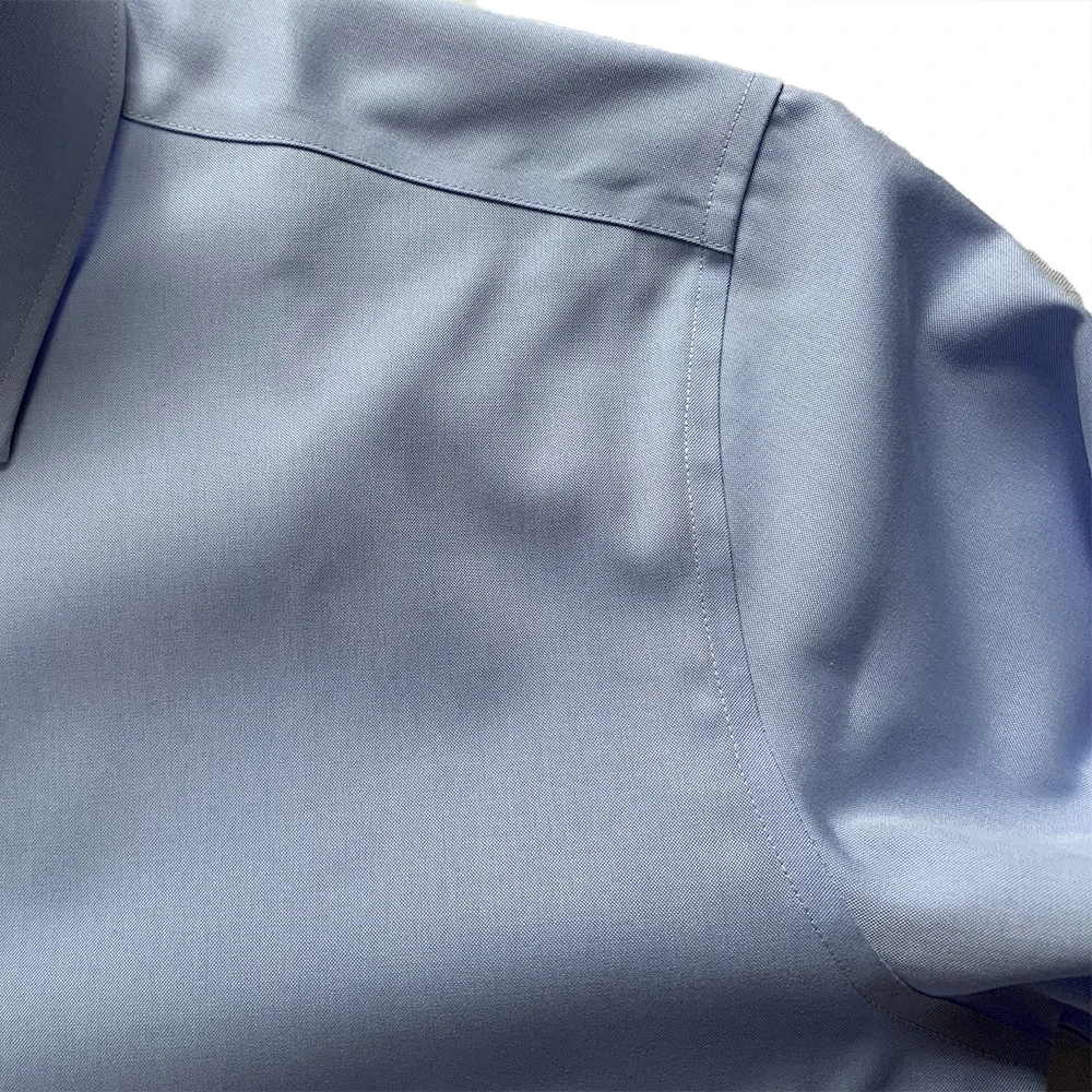 Camisa de vestir de lujo de dos capas de los años 80, camisas personalizadas de alta calidad, 100% algodón, camisas de negocios resistentes a las