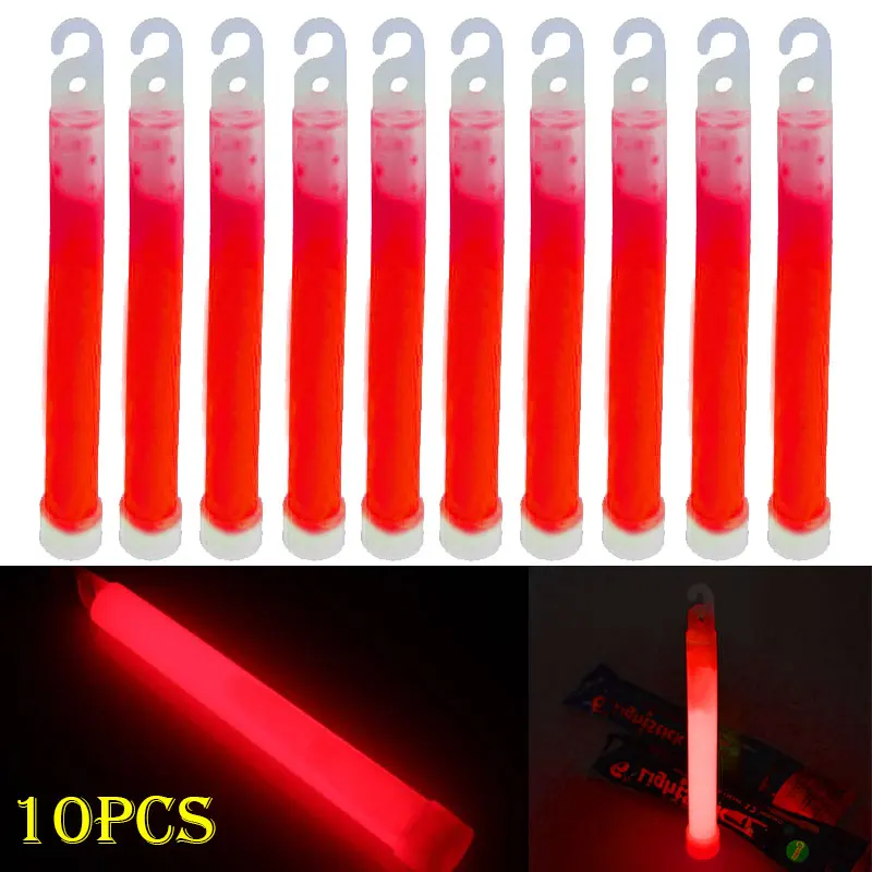 10pcs 6inch Industrial Grade Glow Sticks Light Stick Party Camping Emergency Lights Glowstick Chemical Fluorescent xqmg Glow New