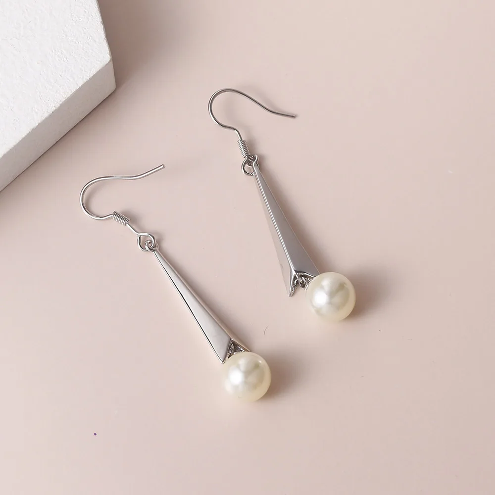 ZHOUYANG Imitation Pearls Earrings For Women Aesthetic Cute Rose Gold Color Piercing Earing Wedding Bride Wholesale Jewelry E188