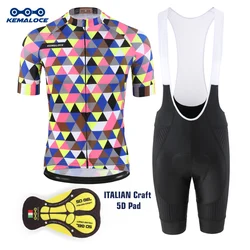 KEMALOCE Fluorescence 2022 Cheap Cycling Clothing Sport Kit New Coolmax Cycling Wear Short Sleeves Compression Race Bike Suits